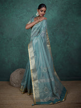 Woven Border Linen Saree